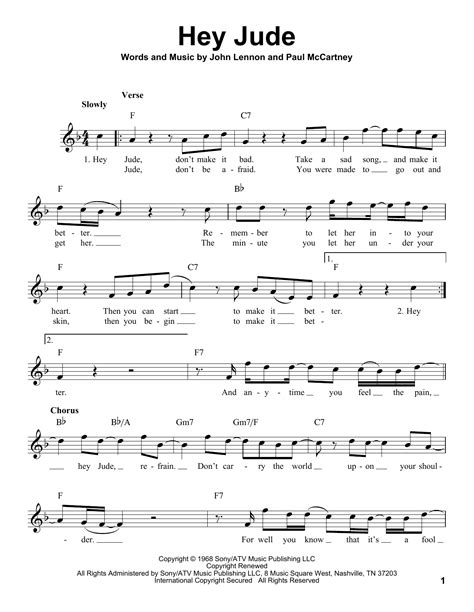 Hey jude piano sheet music otnix november 2, 2019 0 comment hey jude was written by a member of the beatles who played bass while filling in vocals, paul mccartney. Hey Jude Sheet Music | The Beatles | Pro Vocal