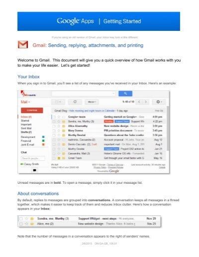 Gmail Sending Replying Attachments And Printing