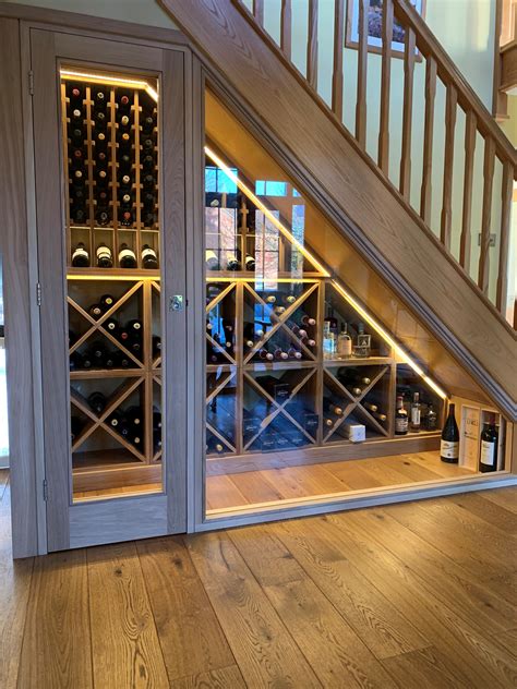 Under Stairs Wine Bottle Storagewine Cellar Made From Solid Oak Home