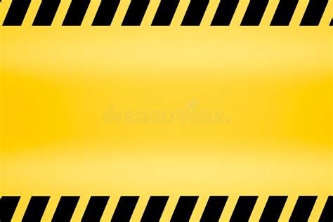 Black And Yellow Warning Line Striped Square Title Background Vector