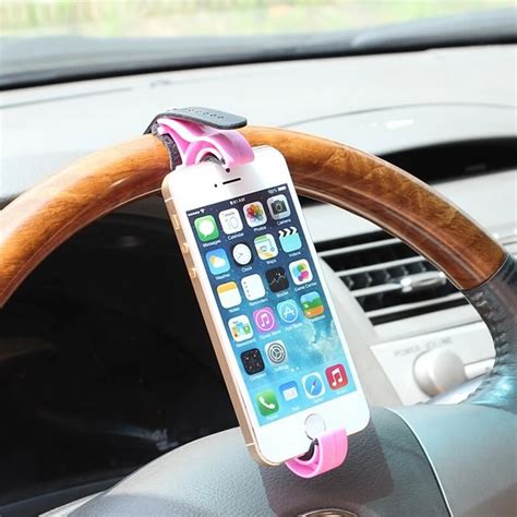 Jetting Mini Car Steering Wheel Mount Holder For Iphone 6 Samsung Gps