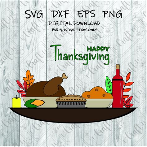 Happy Thanksgiving Meal Svg Thanksgiving Meal Svg Happy Etsy