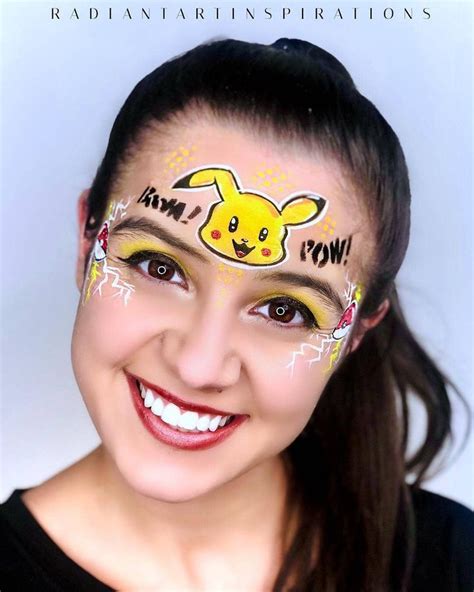 Easy pikachu face paint in 2021 | Pikachu face painting, Face painting