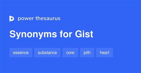 Gist Synonyms 1 111 Words And Phrases For Gist