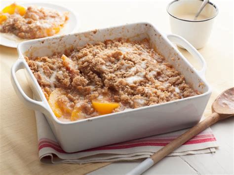Peach Crisp with Maple Cream Sauce Recipe | Ree Drummond | Food Network