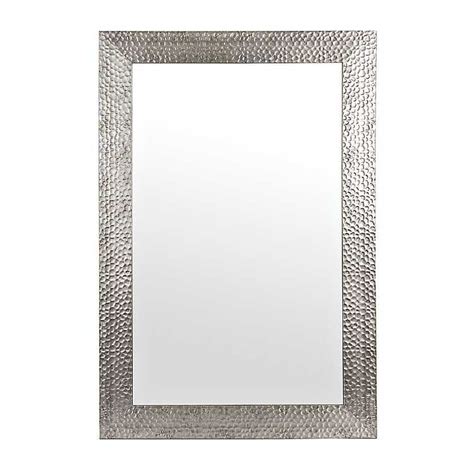 Silver Hammered Framed Mirror 24x36 Kirklands How To Clean Mirrors
