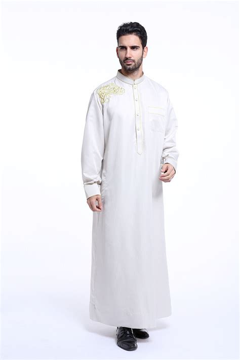 Muslim Mens Eid Robe Islamic Clothing Thobe Dishdasha Saudi Hajj Abaya