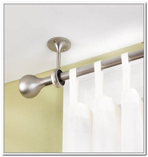 Explore our curtain rods and our curtain triple track rails, wires, and double rod sets and find your perfect solution. Ceiling brackets to hang curtains | Ceiling mount curtain ...