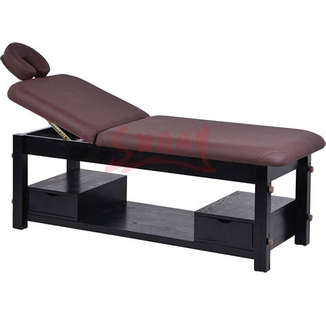 Stationary Wooden Massage Table 2 Fold Wood Massage Bed Buy Facial