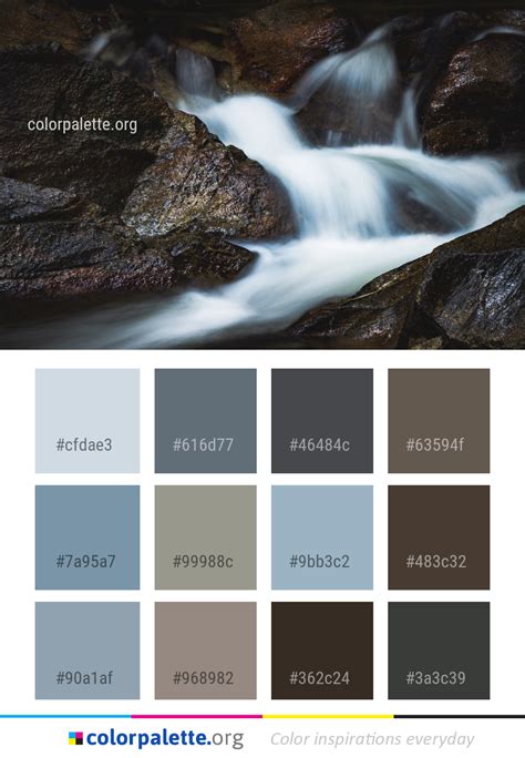 Water Nature Waterfall Color Palette