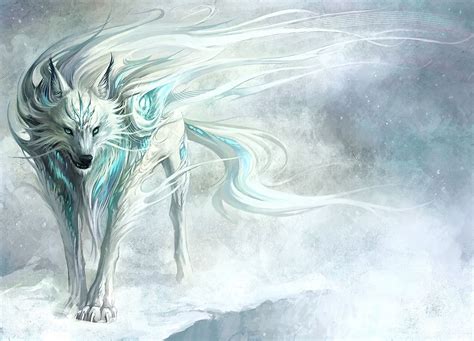 Winter Mythical Creatures Winter Wolves Mythical Creatures Art