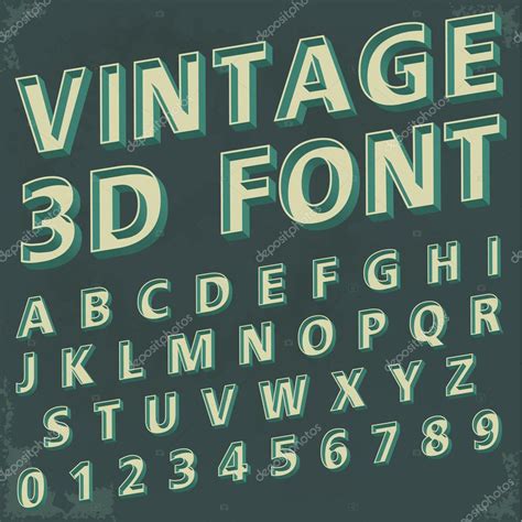 3d Vintage Font Stock Vector Image By ©wimstock 41203697