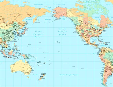 Us Political Map 2021 Pacific Centered World Map Gambaran