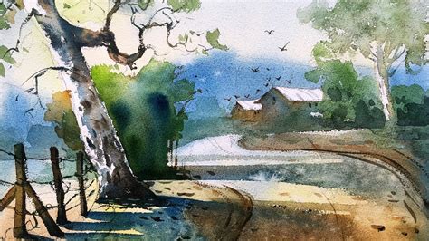Watercolor Painting Demonstration Step By Step Youtube