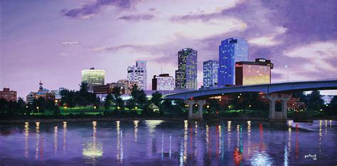 My stones are little universes in which you are invited to loose. Little Rock Skyline Painting by Glenn Pollard
