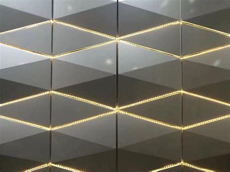 3d Design Aluminium Composite Panel Wall Cladding Material With Led