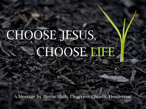 Choose Jesus Choose Life By Pastor Abidan Paul Shah