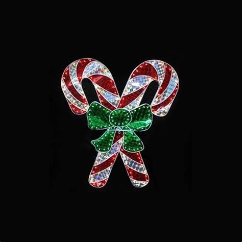 Northlight Lighted Candy Cane Window Silhouette Decoration 48 In