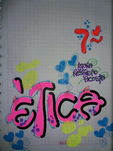 Hay cientos de ideas para decorar hojas y crear margenes bonitos para hojas de papel, a veces se pueden usar elementos que determinan el uso de la libreta, si es para apuntes de música, es buena idea dibujar elementos como guitarras o notas musicales, si es para matemáticas se pueden usar números o cualquier otro símbolo, como el de adición o. Pin de Luisa Tamayo en marcado de cuaderno etica | Diseños ...