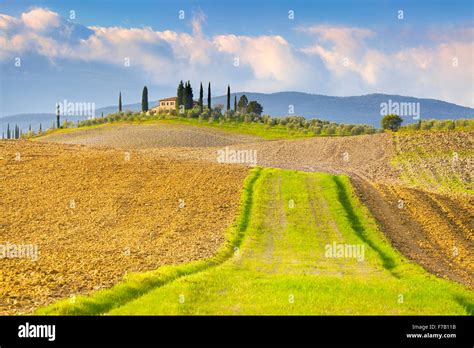 Tuscany Landscape Val Dorcia Italy Stock Photo Alamy