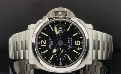 Panerai Luminor Gmt Date 44mm Pam00297 S Steel Automatic Bracelet