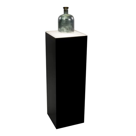 black laminate lighted pedestal display stand shoppopdisplays