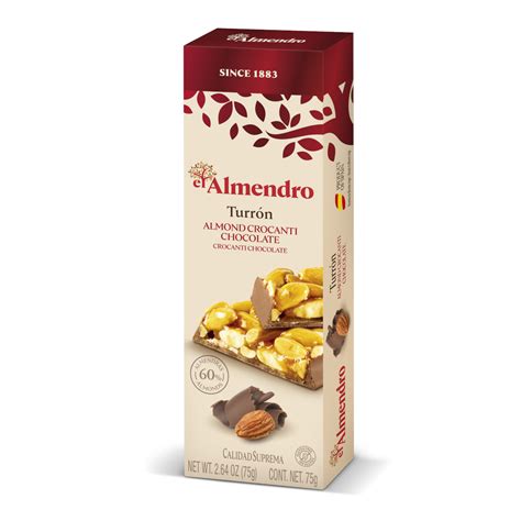 El Almendro Turrón Crocanti con Chocolate 75g Top Food Feinkost