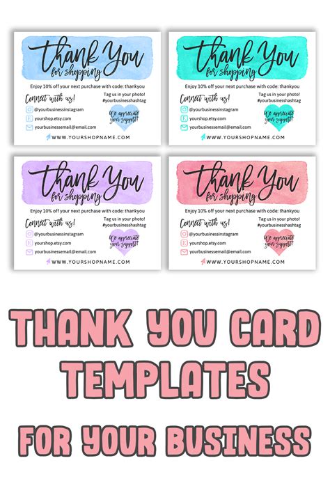 Diy Printable Thank You Card For Your Order Small Business Etsy