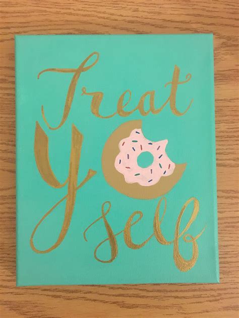 Treat Yo Self Big Little Canvas Parks And Recreations Quote Big