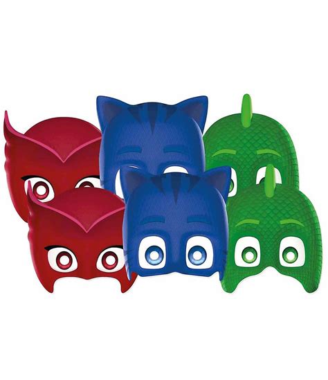 Pj Masks 2d Card Party Fancy Dress Masks Variety Pack Of 6 Fruugo Bh