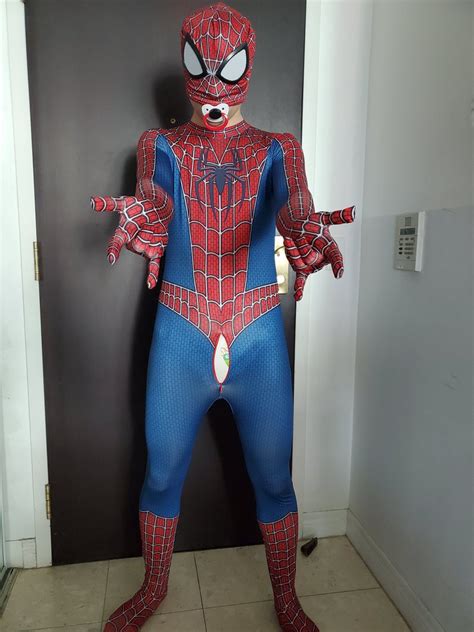 lil joshie on twitter daddy dressed me up as spiderman but won t let me shoot any webs 😭🧷🔒🥵
