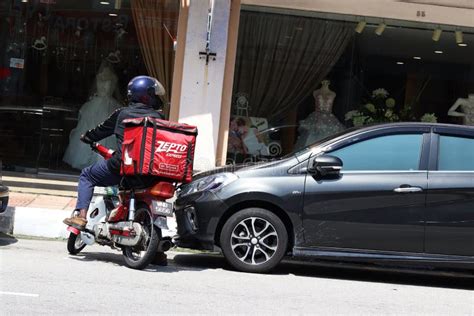 Zepto Express Dispatch Rider In The Streets Of Malaysia Editorial Stock