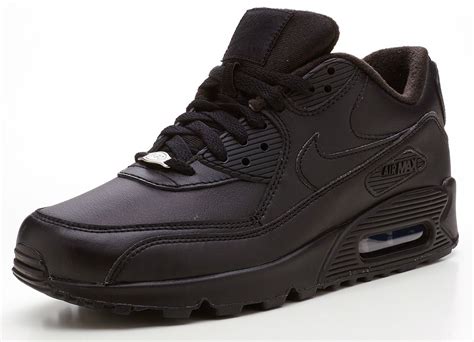 Nike Air Max 90 Leather Black Trainers 302519 001