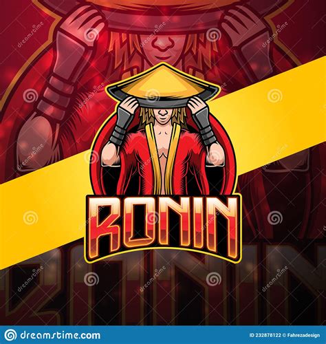 ronin esport mascot logo design stock illustration illustration of tattoo knight 232878122
