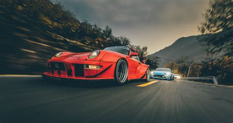 Old Porsche 911 Red Car Hd Desktop Wallpaper Instagram