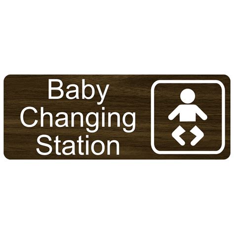 Baby Changing Station Engraved Sign Egre 15953 Sym Whtonwlnt Restrooms