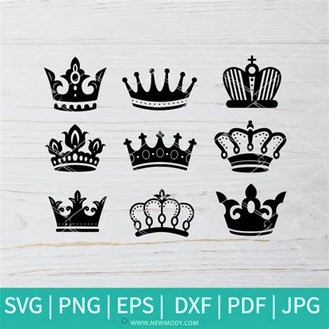 Crown Design Crown Vector Crown Cut Files For Silhouette Svg Crown Svg