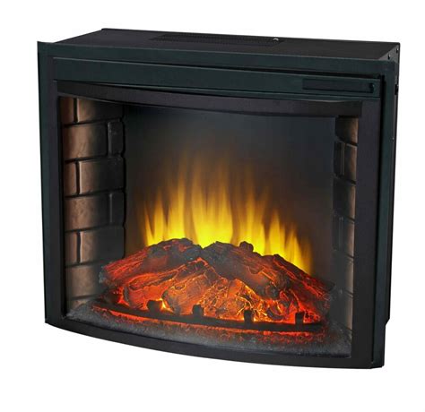 curved electric fireplace insert firebox  heater