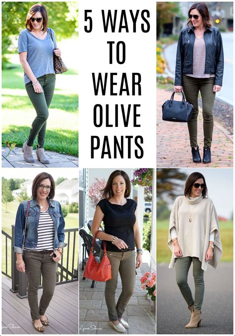 5 ways to wear olive pants jo lynne shane olive green pants outfit olive pants olive green
