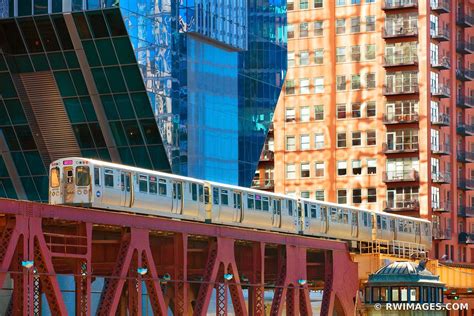 Framed Photo Print Of Chicago El Chicago Elevated Train Chicago