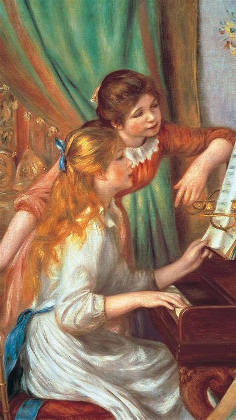絵画 ルノワール『ピアノを弾く少女たち』 Iphone Se876s750×1334壁紙 画像56726 スマポ