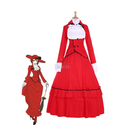Black Bullet Angelina Dulles Madame Red Dress Cosplay Costume Red