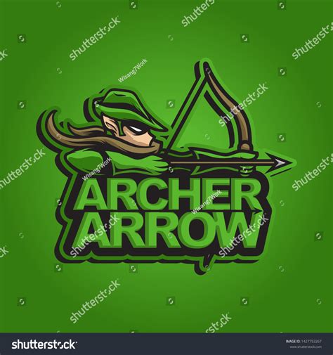 Mascot Logo Green Archer Arrow Stock Illustration 1427753267 Shutterstock