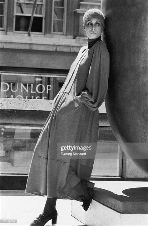 English Actress Joanna Lumley Models Smokey Red Designed By Jean News Photo Getty Images