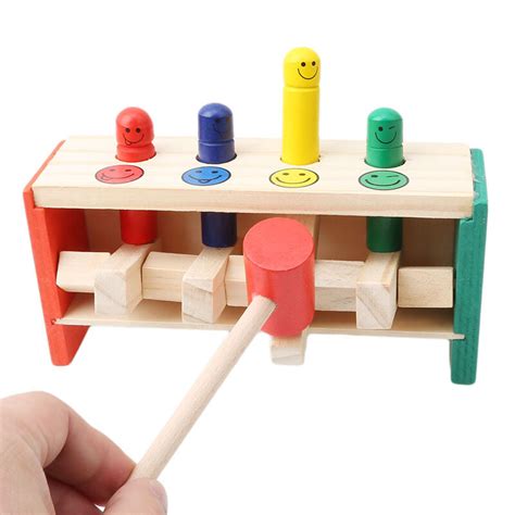ألعاب خشبية جديدة تنوير قرع لعبة خشبية فاز ترابيز الكلاسيكية ألعاب تعليمية للأطفال طفل الضوضاء