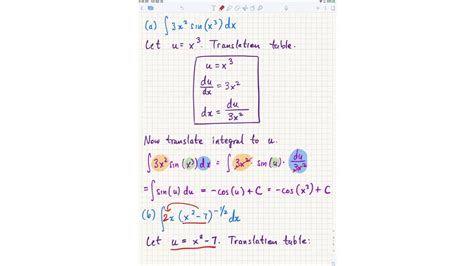 Math 135 Section 55 Substitution With Power Function Youtube