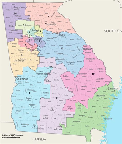 Georgia State Senate Districts Map Secretmuseum