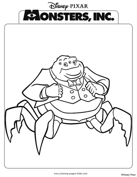 Waternoose iii roz fungus abominable snowman smitty and needleman thaddeus bile ms. Monsters inc coloring pages - Coloring pages for kids ...