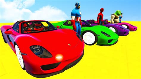 Learn Colors Cars Sport Race And Superheroes Cartoon Nursery Rhymes