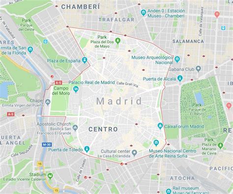 Madrid Barrios Map